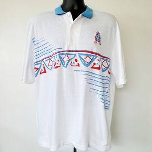 Vintage 90s Houston Oilers Men's Polo Shirt